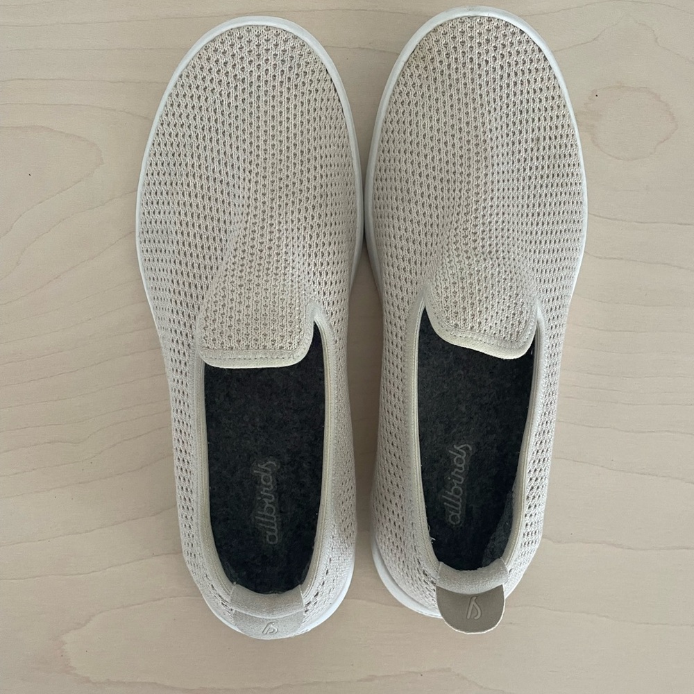 Allbirds Tree Lounger Off-white Slip-On Shoes sz 7